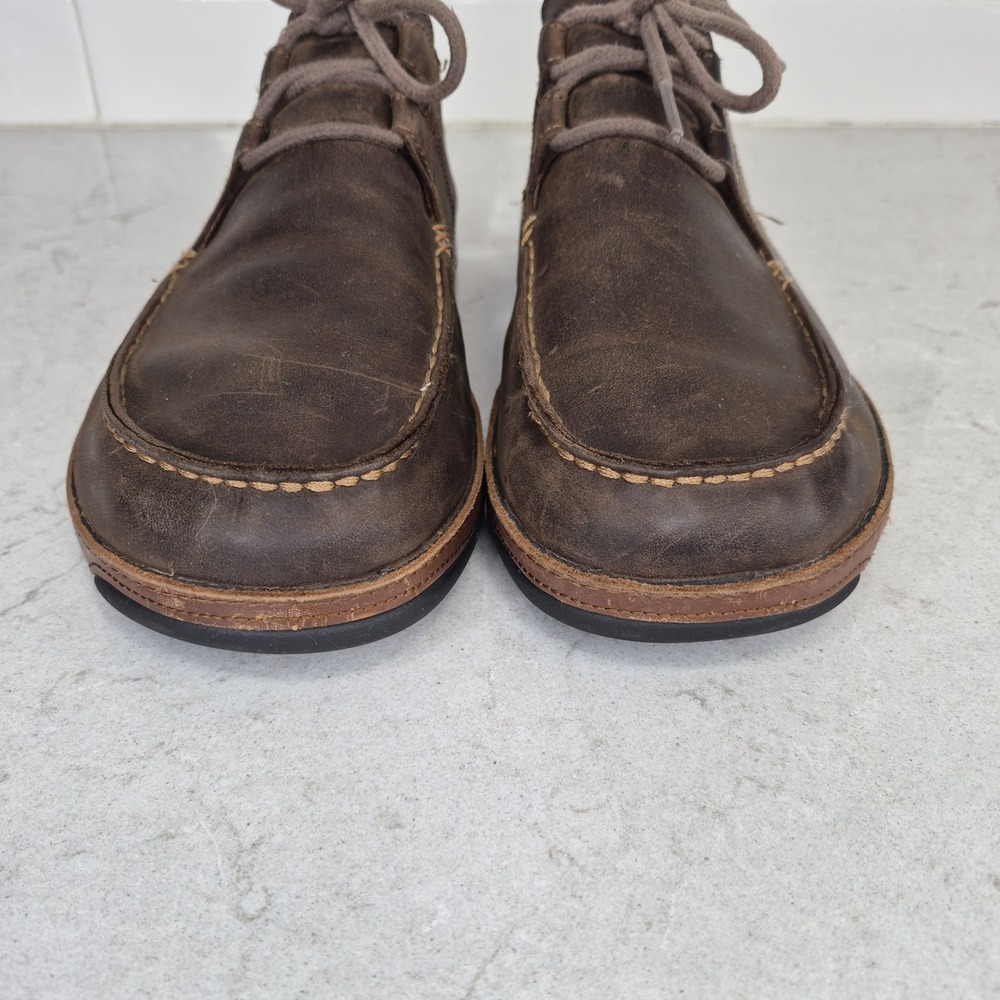 Olukai Shoes Ohana Lace Up Nubuck Men's Size 10.5‎ Slip On Brown - Picture 3 of 13